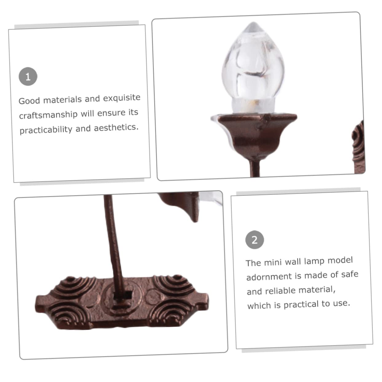 Zerodeko 4 Pcs Appliques Murales Miniatures De Maison De Poupée Lam