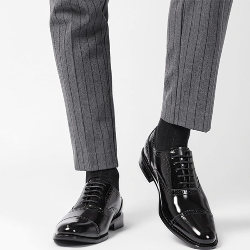 Men's Weeding Prom Derby Shoes Mens Retro Comfortable Business Height Increasing Non-Slip Softsole Walking Oxford Shoes2