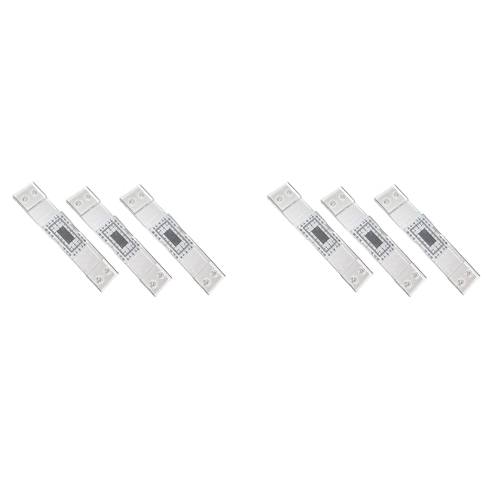 Jnchdghwa Transparent Crack Monitoring Record, 6Pcs Crack Measurement Tool, Crack Width Gauge, Clear Acrylic Corner Crack Comparison Caliper