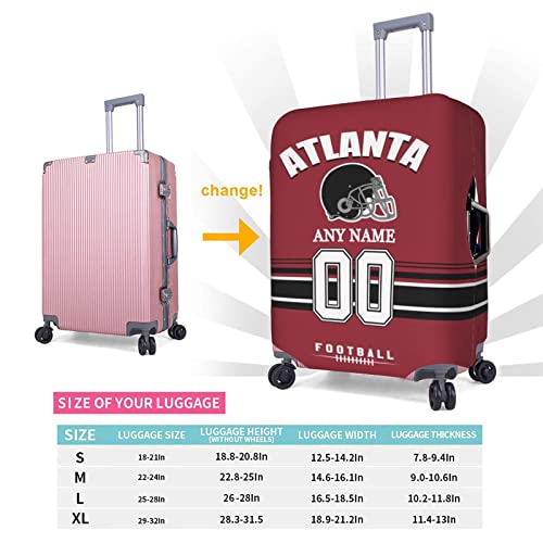 Atlanta Luggage Cover - Custom Name and Number Personalized Suitcase Protector for Travel, Business, Vacation - Fits 18-32 Inch Suitcases3