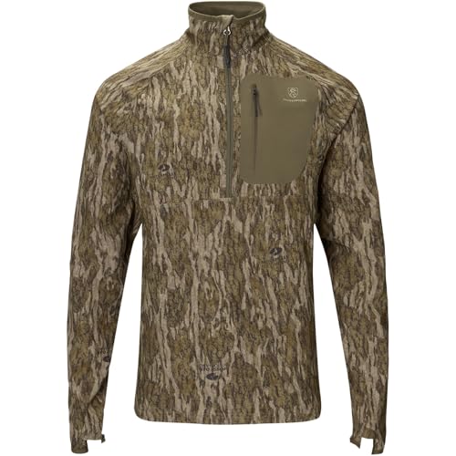 Drake Waterfowl Men's Lightweight 1/2 Zip Pullover | Breathable DWR Hunting Layer w/Agion Active X2 & Zippered Chest Pocket