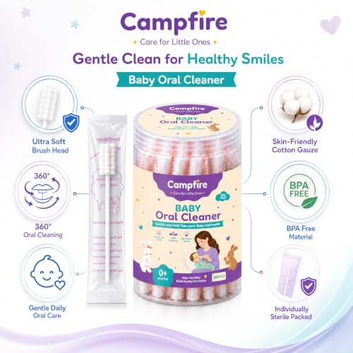 Image of Campfire Baby Tongue Cleaner, Pack of 30