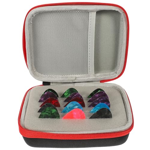 QUMIIRITY ギターピック 厚さ種類 製 収納ケース付き 人間工学に基づいたデザイン 耐久性のある演奏用品 電気ギター