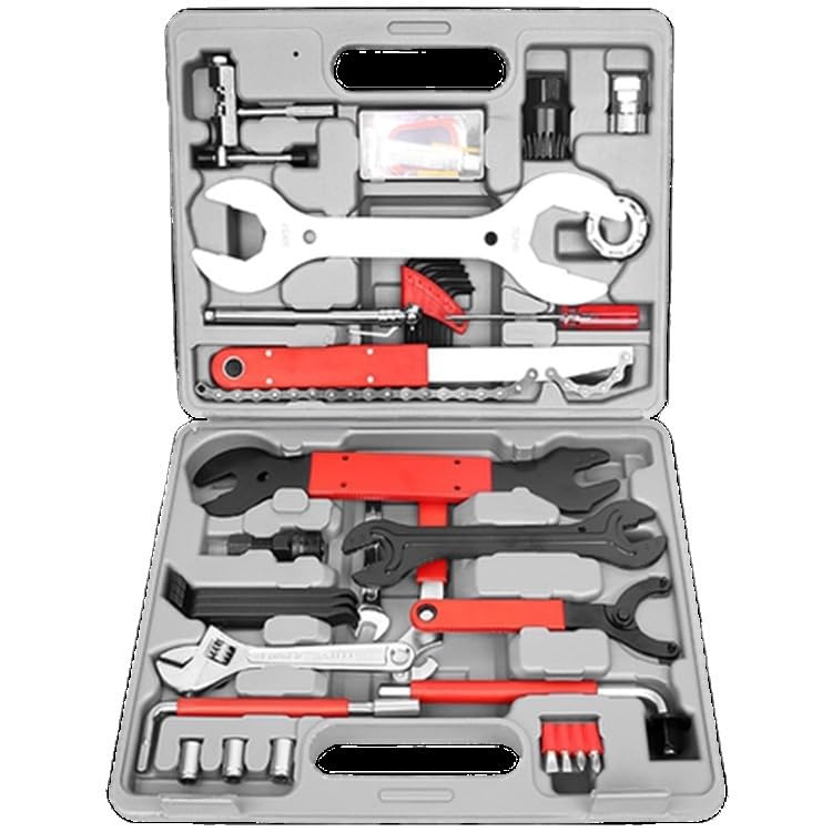 Bicycle Repair Tool Kit Bike Tools Multi Tool Kit Mechanics Tool Kit, Professional Socket Set with Case Box Amebee Multi-Functions Bike Tool 44-Piece Set Grey Colors