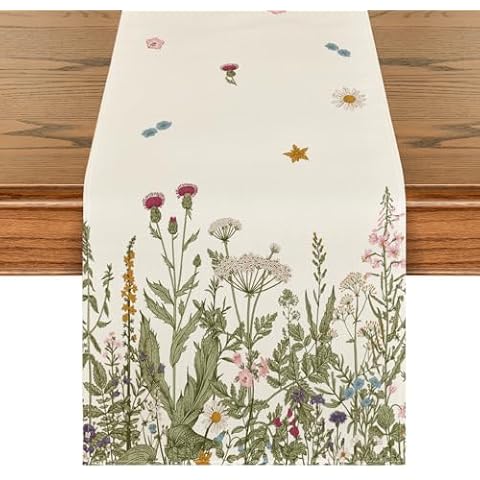 Artoid Mode Antique Herbs Table Runner Cover