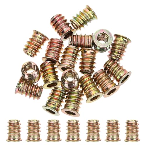 Alipis 100pcs Threaded Wood Inserts Fasteners for Furniture and DIY Projects for Cork Plywood and Applications Versatile Wood Bolt