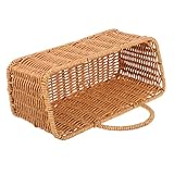 STOBAZA Osier Tissé Main pour Cuisine Rangement Mural pour Légumes Oignons Ail Panier de...