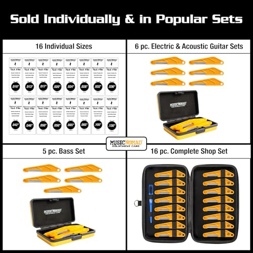 musicnomad mn650 diamond coated guitar nut slotting file - 010