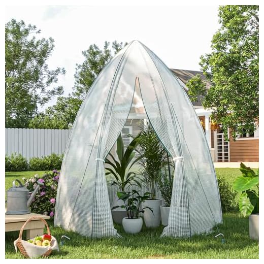 WELLGRO Mini Gewächshaus für 24 Pflanzen - ca. 27x19x10 cm (LxBxH) je Zimmergewächshaus, grün/transparent, Kunststoff/Zellulose - Menge wählbar, Stückzahl:2 Stück 13 Amopatio Foliengewächshaus Überwinterungszelt 160x180cm, Gewächshaus für Pflanzen, Tomatengewächshaus mit verstärkter PE-Abdeckung/Mesh-Fenster/Rolltor/Geschliffene Nägel, Wetterfest Pflanzenhaus