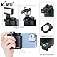 KIWIFOTOS Smartphone Wireless Fernbedienung mit Handgriffhalter Stabilisator für Selfie Vlog Video Kompatibel mit iPhone 16 15 XS X XR 8+ 8 7+ 7 6S + 6S Galaxy Mate MI usw. Mobil mit 59-85 mm Breite
