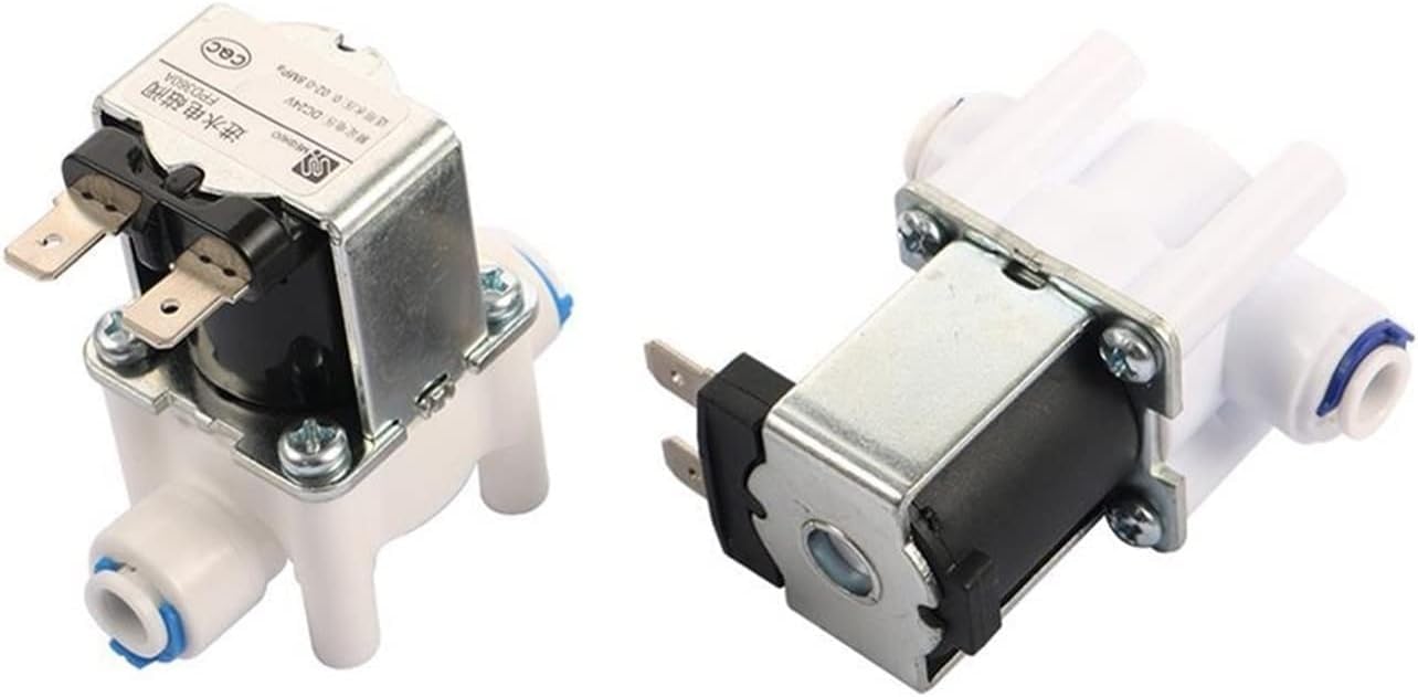 TREDSWQCV Valve 1PCS 1/4" Quick Access Electromagnetic DC 12V 24V Water Air Inlet Flow Switch Purifier Washing Machine Dispenser (Voltage : 24V)(DC 12V)