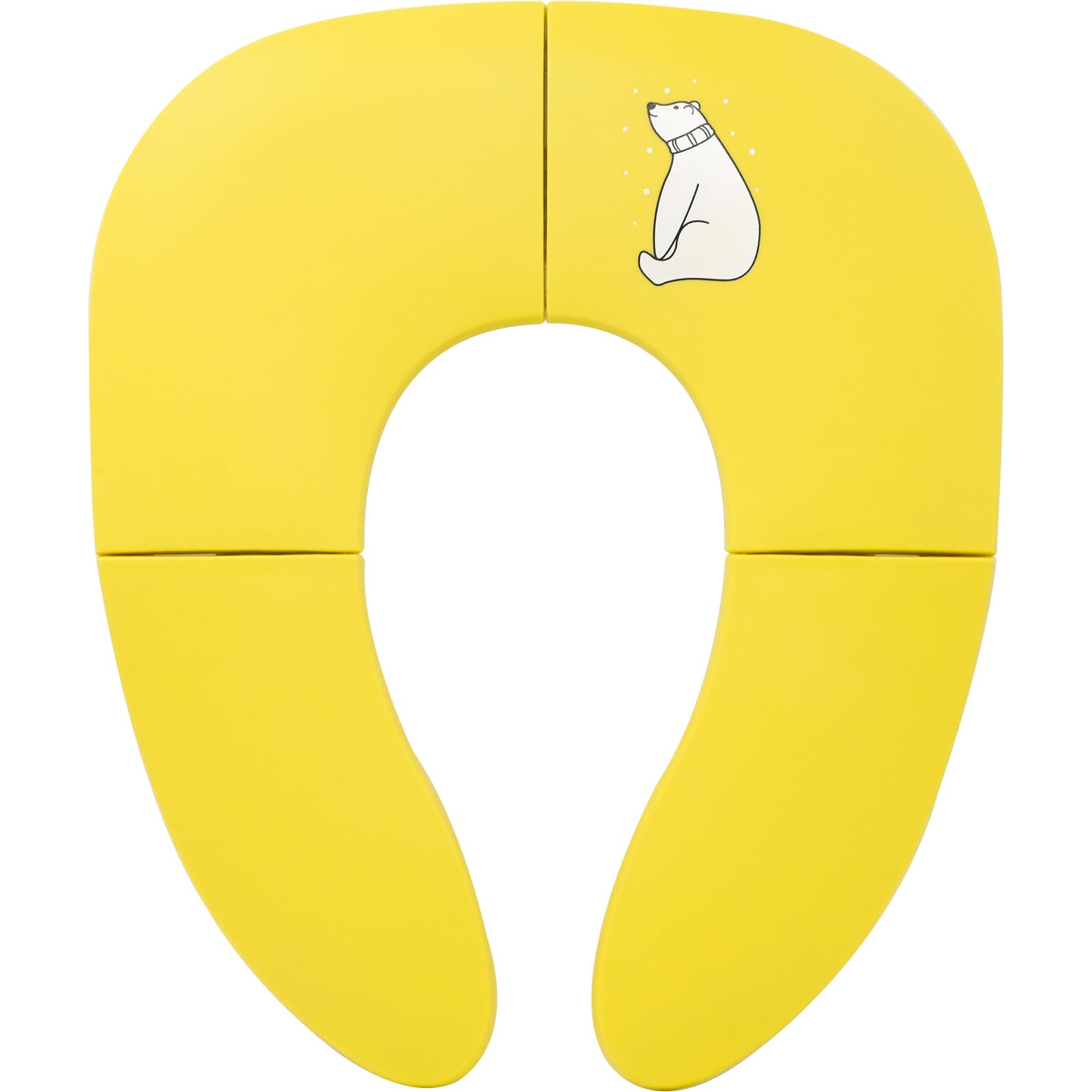 Pejoye Vasino da viaggio pieghevole per bambini e bambine, con ventose antiscivolo, con borsa da viaggio, colore: giallo