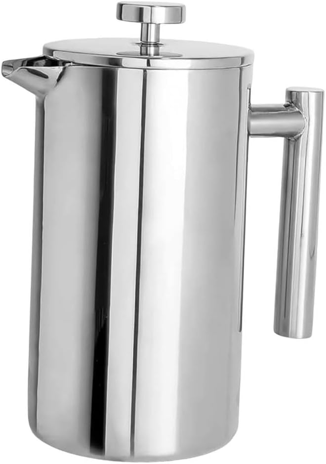 フレンチプレス コーヒー メーカー、ポータブル コーヒー メーカー、自宅、旅行、誕生日、友人、庭に最適。, 11.2x24.4cm