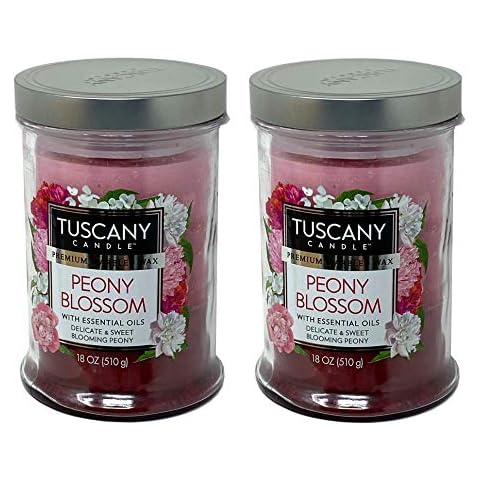 Tuscany Candle 18oz Scented Candle, Peony Blossom 2-Pack Cover