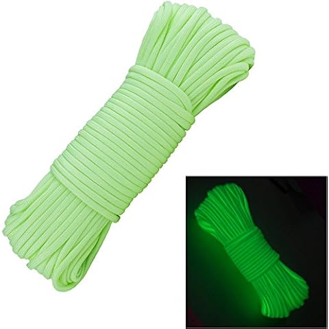 Glow in The Dark Zesty 21 Strand 550 Luminous Paracord Parachute Rope Cord Cover