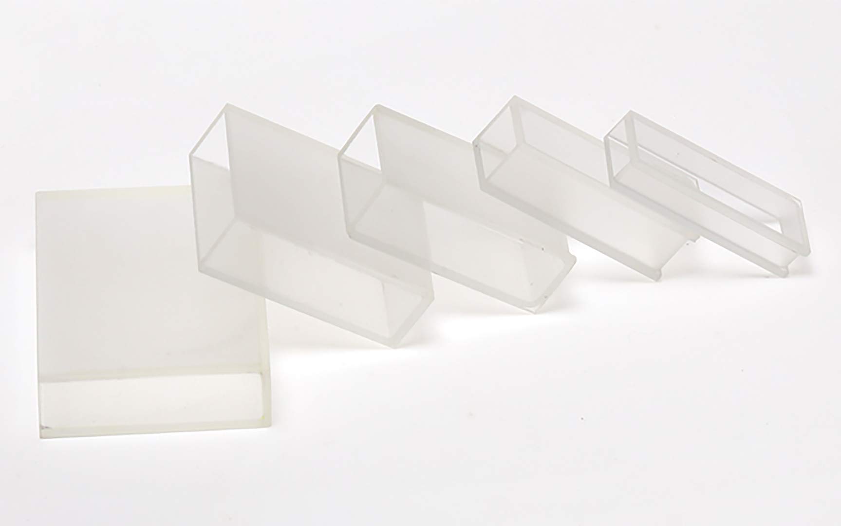 DONLAB AFG-0100 Glass 751-Type 100mm Optical Path Solvent-Resistant Glass Cuvette Cuvettes Cell Spectrometer 4 Pcs/Box