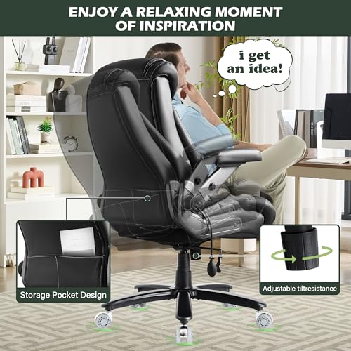 650lbs Big and Tall Ergonomic Office Chair with Thick Cushion, Adjustable Lumbar Support, and Extra Wide Design