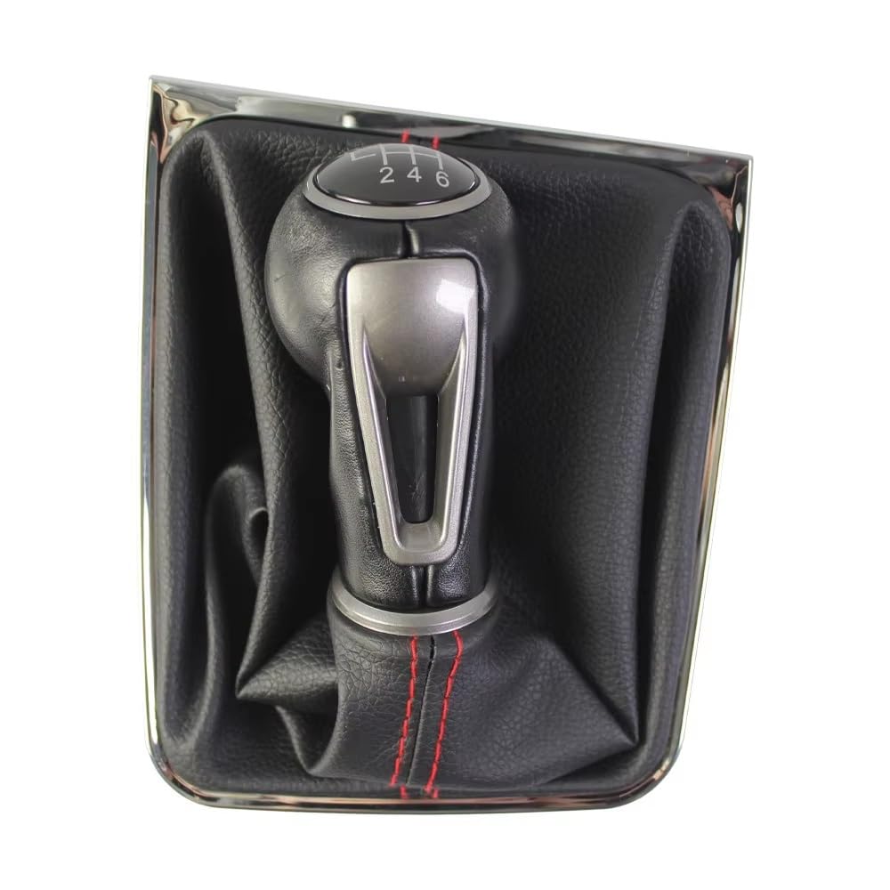 Cqrbne 6 Speed Car Gear Lever Knob For Vw For Golf 7 A7 Mk7 For Gti For Gtd Manual Gear Shift Knob 5 Shifter Lever Boot Gear Shift Knob Handle(6 Speed)