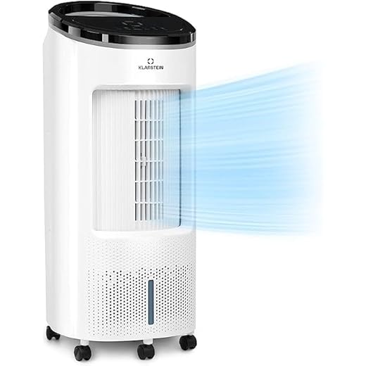 Klarstein Aire Acondicionado Portatil, Pinguino Portátil 4 en 1, Climatizador Portatil para Casa y Oficinas, Aparato de Aire con Ventilador, Deshumidificador, Modo Nocturno, Bajo Consumo Aircon AC