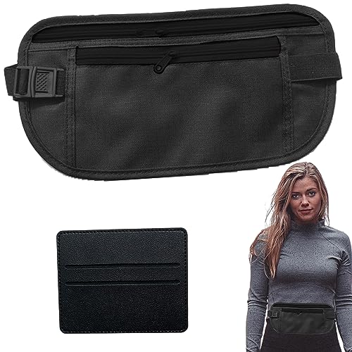 Secure-Travel-Money-Belt-BagAdjustable-Elastic-Sports-Waist-Bag-Multipurpose-Waterproof-Travel-Belt-Bag-for-Sports-and-Outdoors-Activitiesan-tiTheft-Passport-Holder-Travel-Wallet-for-Men-Women