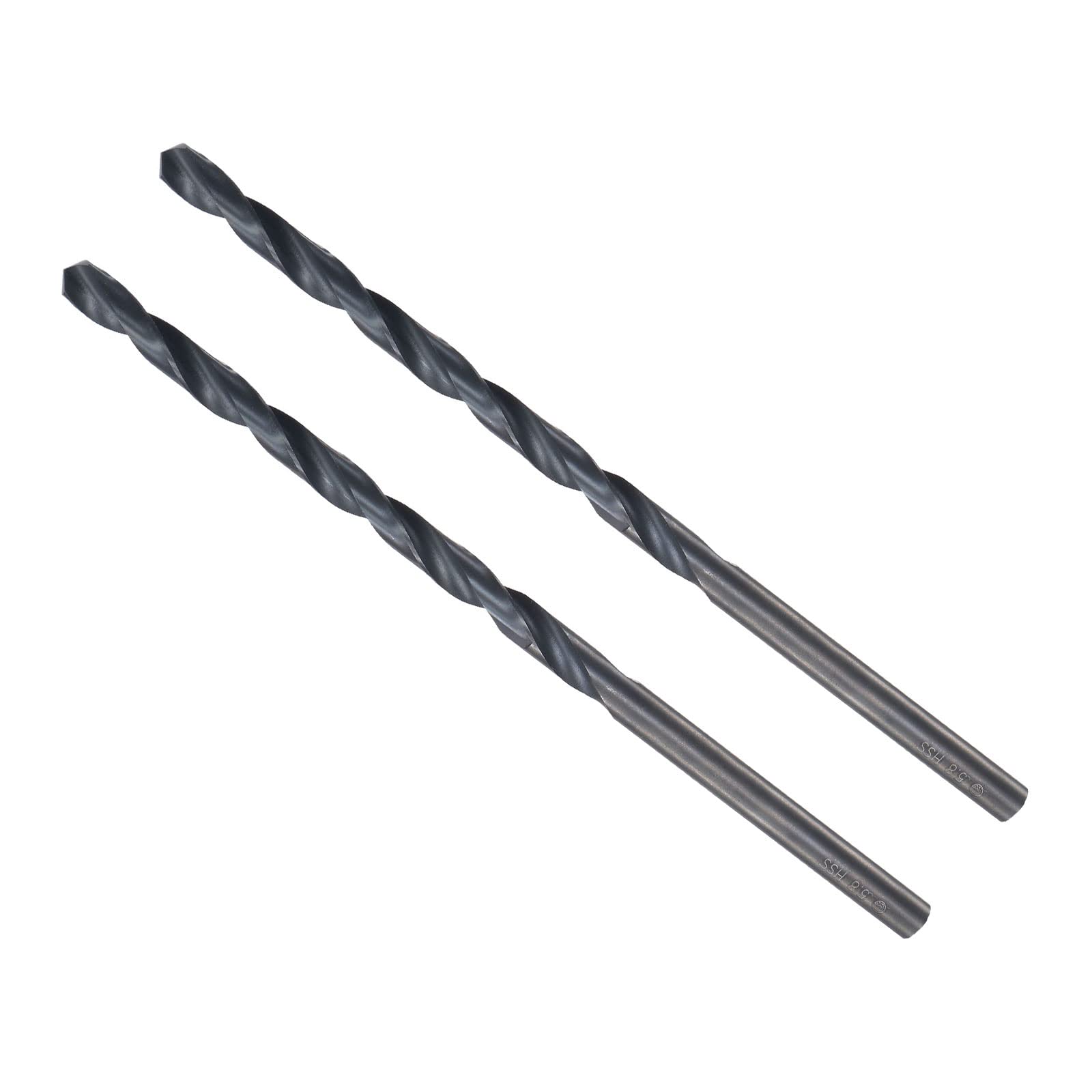 CoCud Twist Drill Bits, 5.8mm Drilling Diameter, Black Oxide High Speed Steel Extra Long Straight Shank