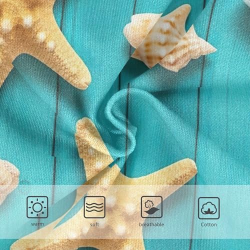 Pastel Starfish Shells Blue Cute Panties Girl Toddler Underwear Floral Cotton Cartoon Briefs Underpants 2t3