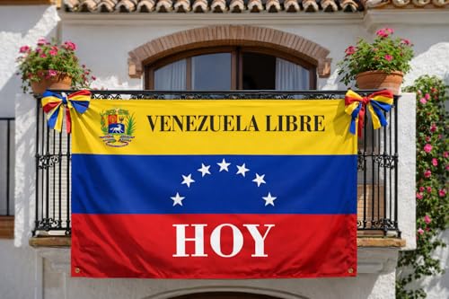 Bandera de Venezuela 70x100 cm | Orgullo Nacional y Libertad | Poliéster Resistente Exterior│7 Estrellas