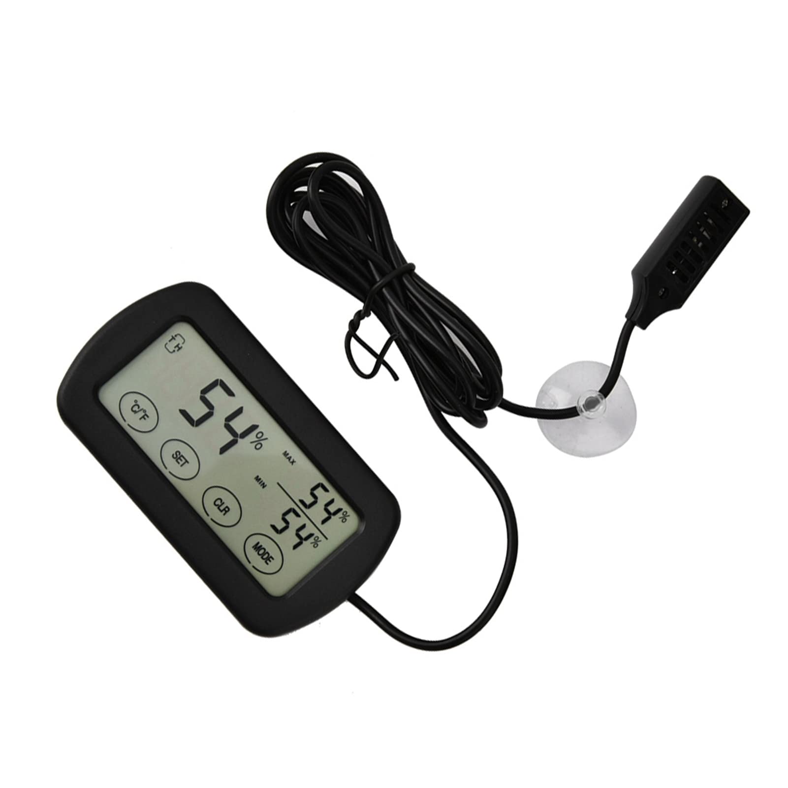 Thermomètre et hygromètre LCD pour couveuse d’œufs, moniteur numérique température humidité avec ventouse
