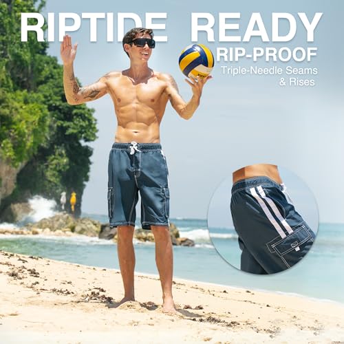 Kanu Surf Mens Barracuda Swim Trunks (Regular & Extended Sizes)4