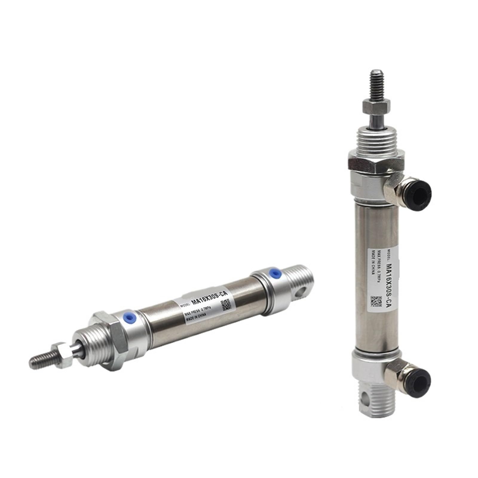 Pneumatischer Edelstahl-Luftzylinder, doppeltwirkend, Mini-Rundzylinder MA20X75SCA, MA20X125SCM, 20X80, 1 Stück(MA20X25S)