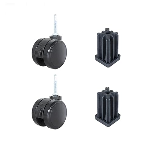 findmall 2 juegos de rueda giratoria de repuesto para parrilla, rueda giratoria de bloqueo de 2-516 de diámetro con inserto cuadrado, rueda