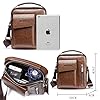 Mens Shoulder Bag PU Leather Messenger Bag Multi Pocket Business Crossbody Pack Satchel Side Bag Casual Handbag for Men Working Shopping School Daily Use #2