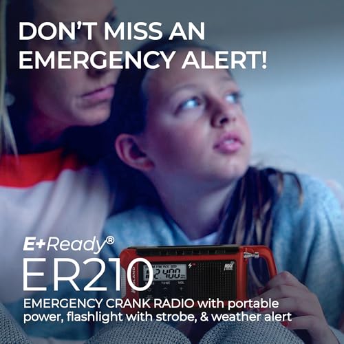 Midland ER210 NOAA Emergency Weather Radio - Compact, Crank, Weather Alerts, AM/FM Radio, Multiple Power Sources, SOS Emergency Flashlight - Image 5