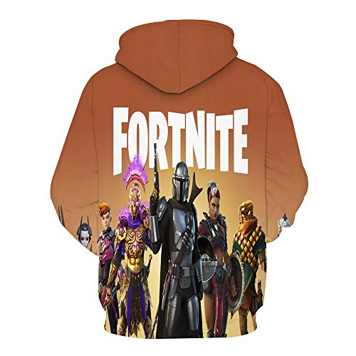 Drawstring Youth 3D Games Hoodies Graphic Hooded Sweatshirt Printed Pullover with Pocket (Goffee,M) Coffee1 - Image 3