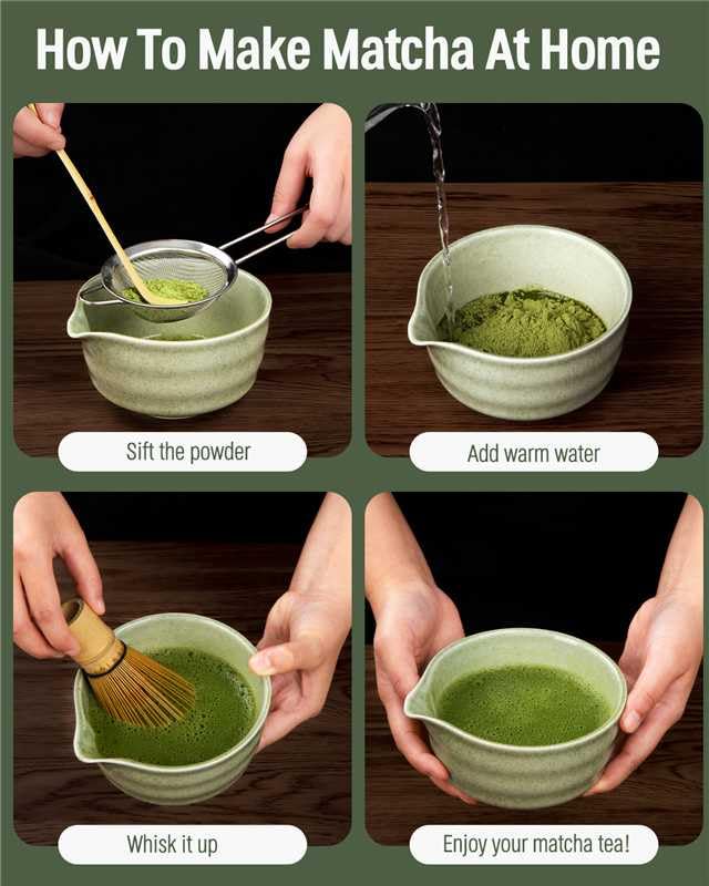 Matcha Whisk Set, ThymeSpace Matcha Kit for Ceremony 5 pcs Traditional Japanese Matcha Whisk Tool for Matcha Tea - Image 3
