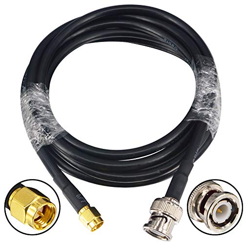 leeyovk SMA ⇔ BNC ケーブル SMA オス - BNC オス アダプター RG58 3M 低損失 RF 同軸 ケーブル アンテナエクステンダーRFアプリケーション用BNCアダプターアンテナワイヤレスLANデバイスWi-Fi無線外部アンテナ