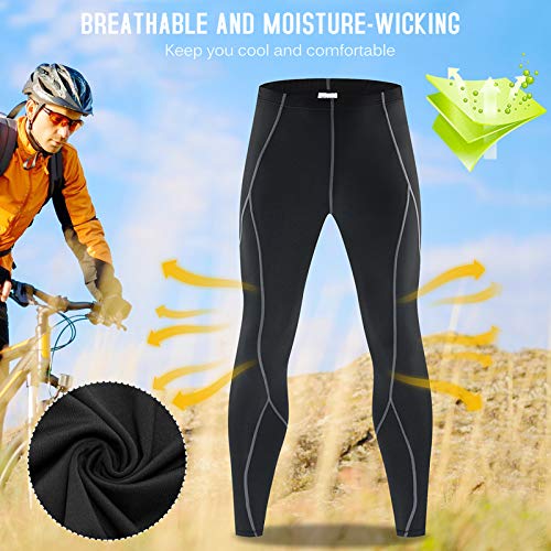 Jersey de ciclismo, Andoer Calça de compressão masculina Sports Baselayer Workout Active Collants Le