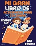  Mi gran libro de actividades para colorear: Letras, números, formas y colores para aprender y divertirse