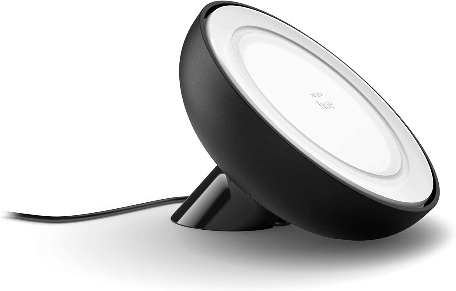 Philips Hue White & Color Ambiance Bloom Tischleuchte (500 lm), dimmbare Tischleuchte für das Hue Lichtsystem mit 16 Mio. Farben, smarte Lichtsteuerung über Sprache oder App, schwarz