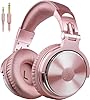 OneOdio Wired Over Ear Headphones Studio Monitor & Mixing DJ Stereo Headsets with 50mm Neodymium Drivers and 1/4 to 3.5mm Jack for AMP Computer Recording Podcast Keyboard Guitar Laptop - Pink