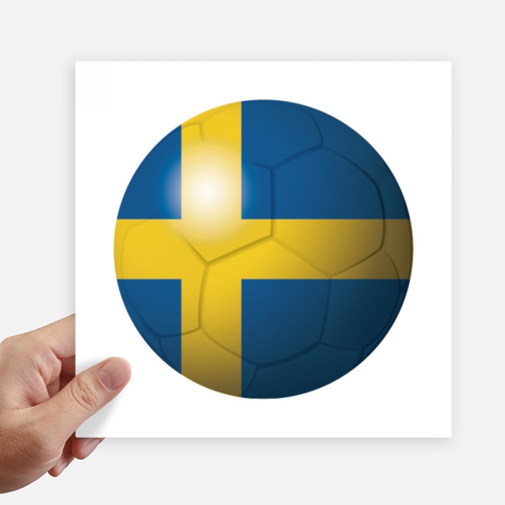Pegatinas de bandera de Suecia fútbol 20cm para maleta y moto pack de 4 unidades