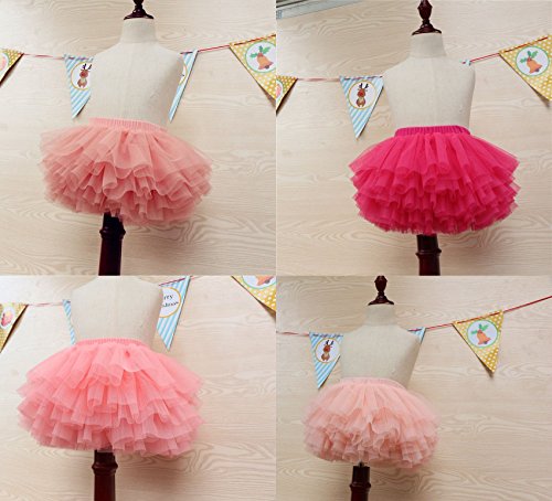Image of Tutu Skirt for Baby Girl Toddler 6 Layered Tulle Skirts 1-8T