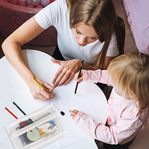 Colorlife CL-US-D-1181-PENCIL-BAG-3-PACK Mesh Zipper Pouch 3 Pack Mesh Pencil Case [Double Layers] Multifunctional Clear Pen Bag Organizer Stationery Storage Bag thumb #5