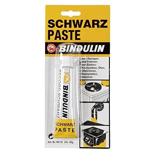 Ofenwichse Schwarzpaste 45 ml Tube RECORD-SCHWARZ ELEKTROPLATTEN-CREME für wärmebeständige Metallmattierung Verschönern Polieren Platten Öfen Ofenrohren Kaminplatten KfZ Motorrad Auspuff 45ml
