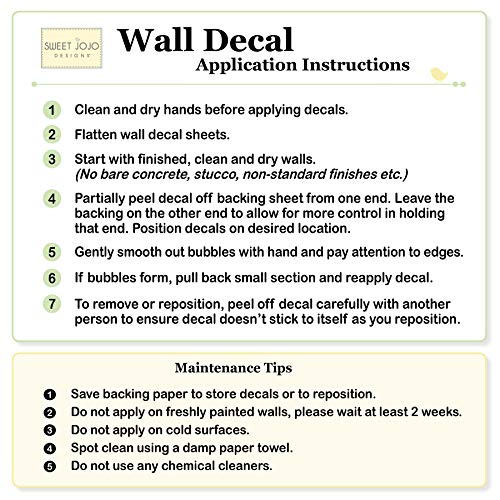 Blush Pink, Grey And White Wall Decal Stickers For Watercolor Floral Collection By Sweet Jojo Designs - Set Of 4 Sheets #TOP2