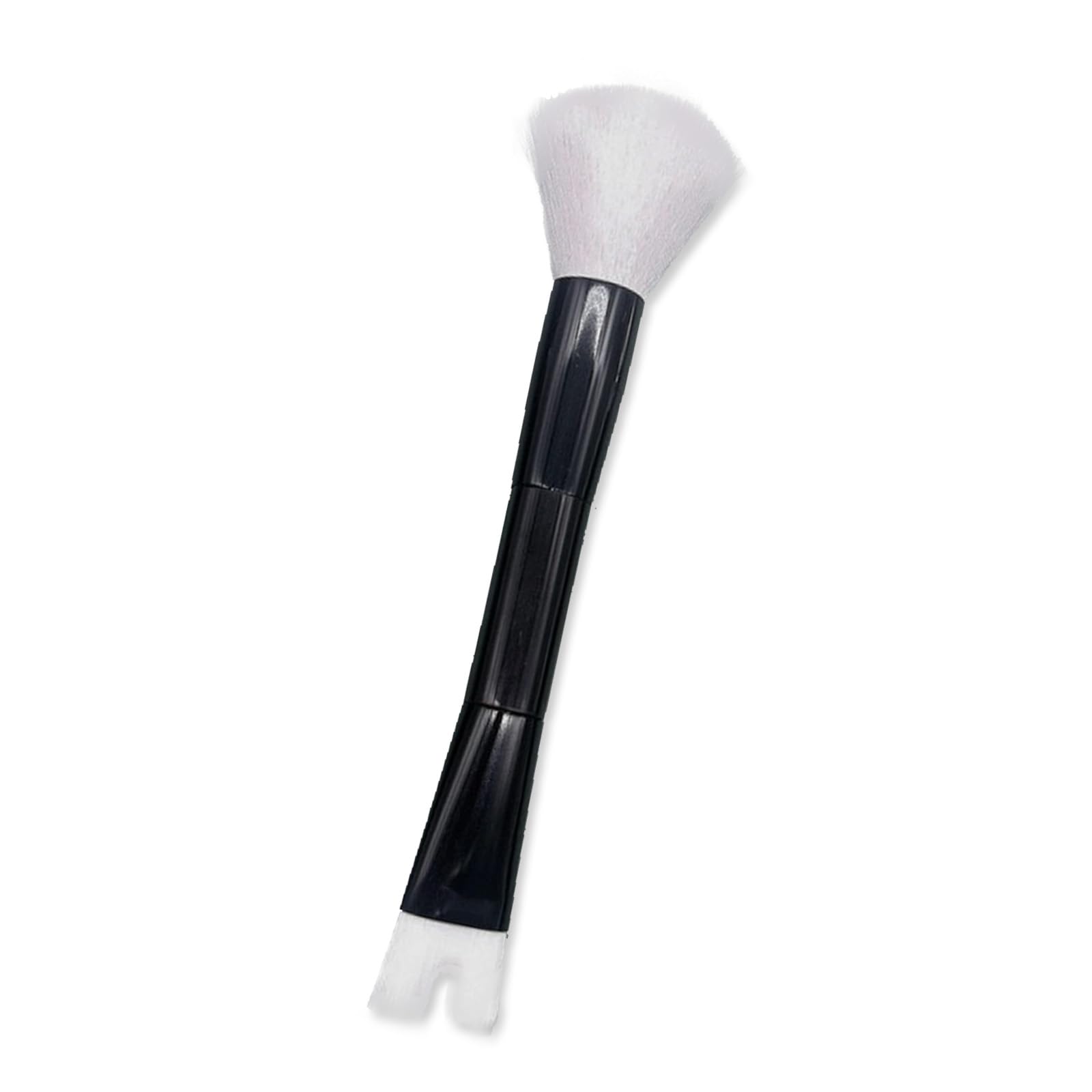1Pcs U-Shaped Dual-End Nose Contour Brush, Pro Contour Duo Brush, Black and White