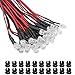 KeeYees 20Pcs 5mm Leds mit 20cm Kabel DC 12V Led Fertig Verkabelt + 20Pcs 5mm LED Montageringe Plastik (Rot)