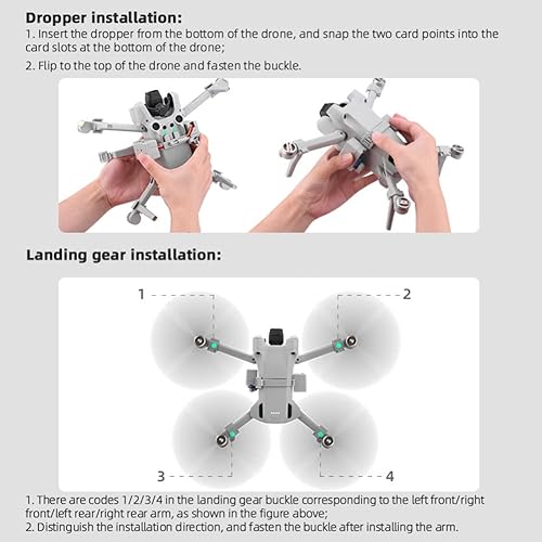 Miniatura 5 de Lanzador de cuentagotas de regalo de liberación de gota de aire con control remoto recargable para DJI Mini 3 Pro Drone