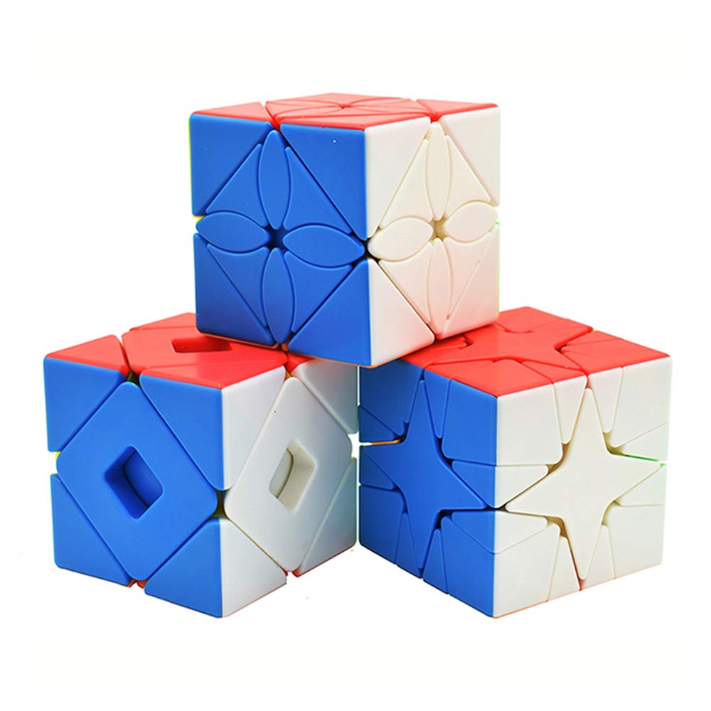 RainbowBox Speed Cube Set, Magic Cube Bundle of Maple Leaf Cube Polaris Speed Cube and Clover Cube Puzzle Toys for Adults and Kids Brain Teasers