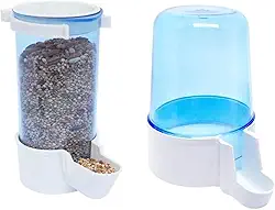 Comedouro Automático de Sementes 220ml + Bebedouro 300ml Para Calopsitas Agapornis e Periquitos